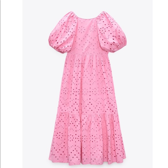 ZARA OPENWORK EMBROIDERED DRESS - Picture 16 of 16